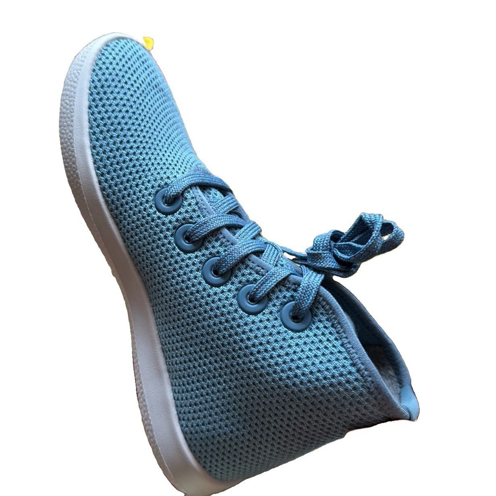 NEW ALLBIRDS TREE TOPPER CHALK SHOES HIGH TOP BLUE LACES SNEAKER WOMENS SIZE 7